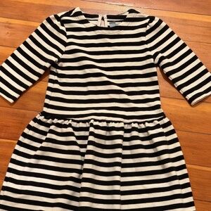 Gap Girls Black & White 3/4 Sleeve Dress Size 5